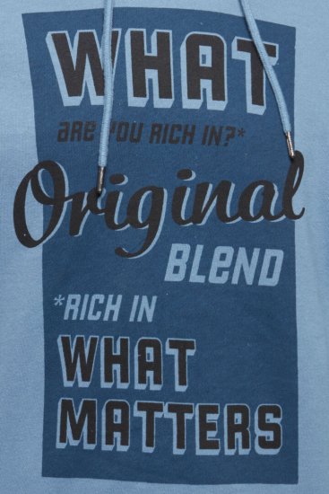 Blend Hoodie 4285 Copen Blue - Megztiniai ir džemperiai - Megztiniai ir Džemperiai - 2XL-14XL