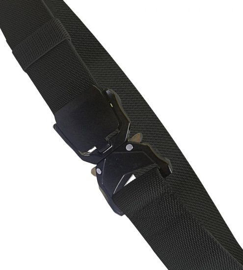 D555 Dale Tactical Stretch Webbing Belt with Heavy Duty Quick Release Buckle Black - Diržai - Didelių dydžių diržai - W40-W70/2XL-8XL