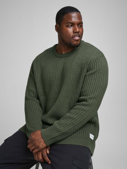 Jack & Jones JCOBRANDON Knit Forest - Megztiniai ir džemperiai - Megztiniai ir Džemperiai - 2XL-14XL