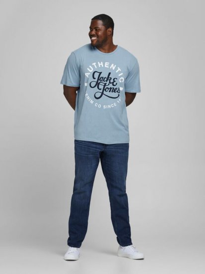 Jack & Jones JJMOON T-shirt Faded Denim - Marškinėliai - Marškinėliai - 2XL-14XL