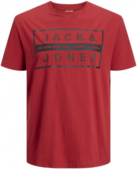 Jack & Jones JJSTORM TEE Red - Marškinėliai - Marškinėliai - 2XL-14XL