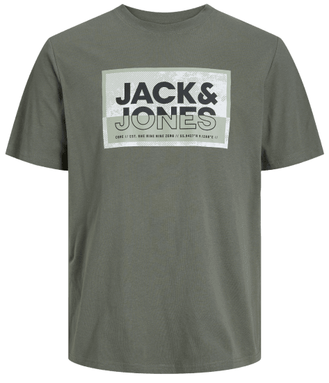 Jack & Jones JCOLOGAN T-Shirt Agave Green - Marškinėliai - Marškinėliai - 2XL-14XL