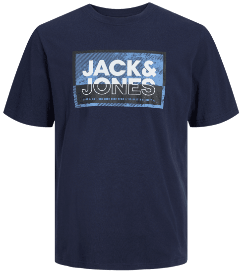 Jack & Jones JCOLOGAN T-Shirt Navy Blazer - Marškinėliai - Marškinėliai - 2XL-14XL