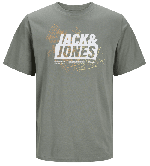 Jack & Jones JCOMAP LOGO T-Shirt Agave Green - Marškinėliai - Marškinėliai - 2XL-14XL