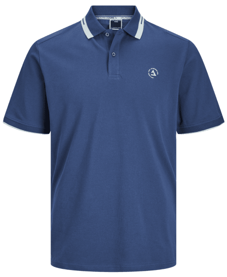 Jack & Jones JCOHASS LOGO Polo Ensign Blue - Polo marškinėliai - Polo marškinėliai - 2XL-8XL