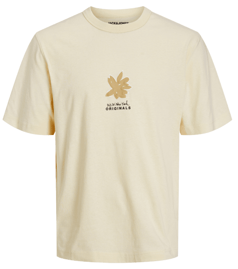 Jack & Jones JOREASTER ACTIVITY T-Shirt Buttercream - Marškinėliai - Marškinėliai - 2XL-14XL