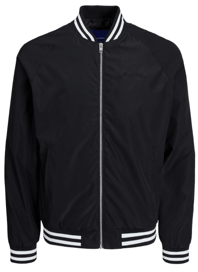 Jack & Jones JORLUCCA BOMBER Jacket Black - Didelės vyriškos striukės - Didelės vyriškos striukės