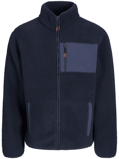 Jack & Jones Thatcher Fleece Jacket Sky Captain - Didelės vyriškos striukės - Didelės vyriškos striukės
