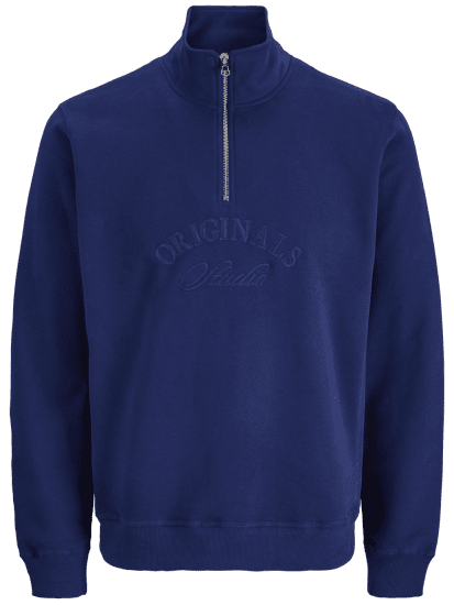 Jack & Jones Bleecker Branding High Neck Sweatshirt Ocean Cavern - Megztiniai ir džemperiai - Megztiniai ir Džemperiai - 2XL-14XL