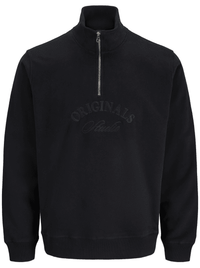 Jack & Jones Bleecker Branding High Neck Sweatshirt Black - Megztiniai ir džemperiai - Megztiniai ir Džemperiai - 2XL-14XL