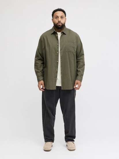Jack & Jones Tristan Overshirt chaki - Marškiniai - Marškiniai - 2XL-8XL