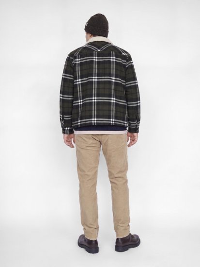 Jack & Jones Zac Teddy Marškinių tipo striukė Žalia - Didelės vyriškos striukės - Didelės vyriškos striukės