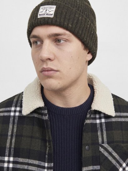 Jack & Jones Zac Teddy Marškinių tipo striukė Žalia - Didelės vyriškos striukės - Didelės vyriškos striukės