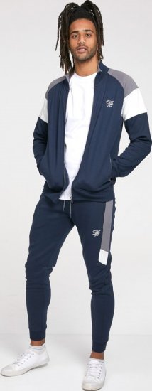 D555 JEFFREY Couture Zip Through Sweatshirt Navy - Megztiniai ir džemperiai - Megztiniai ir Džemperiai - 2XL-14XL