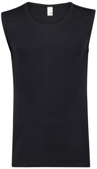 Adamo Royal Fine Ribbed Sleeveless Under-T-shirt Black - Apatinis trikotažas ir plaukimo apranga - Apatinis trikotažas - 2XL-8XL