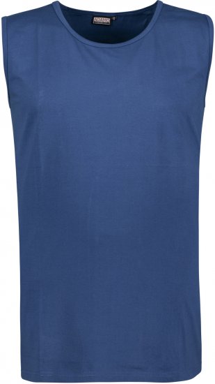 Adamo Rod Comfort Fit Tank Top Denim Blue - Marškinėliai - Marškinėliai - 2XL-14XL