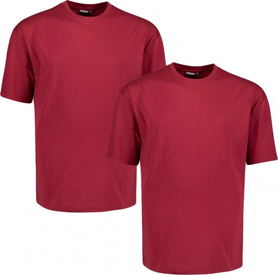 Adamo Marlon Comfort fit 2-pack T-shirt Blackberry - Marškinėliai - Marškinėliai - 2XL-14XL