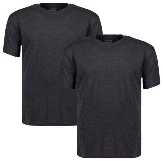 Adamo 129420 Marškinėliai 2 vnt Tamsiai pilka melanžinė - Marškinėliai - Marškinėliai - 2XL-14XL