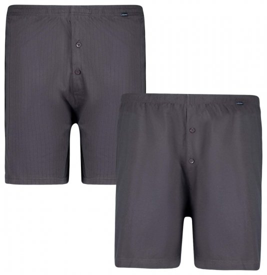 Adamo 129602 Bokseriai 2 vnt Tamsiai pilka - Apatinis trikotažas ir plaukimo apranga - Apatinis trikotažas - 2XL-8XL