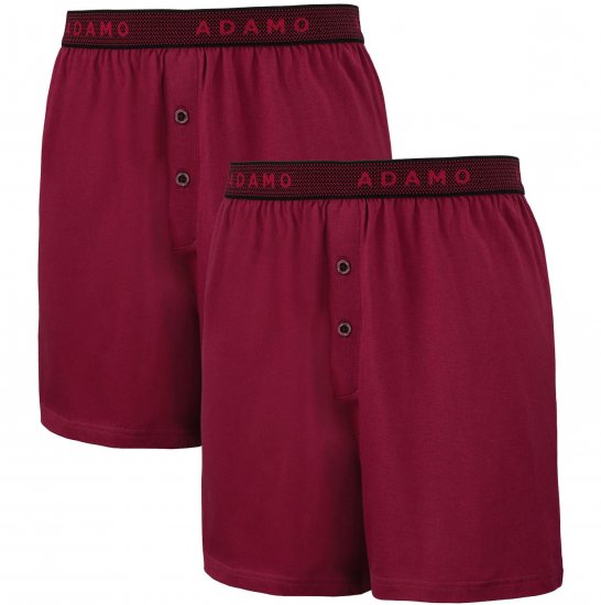 Adamo Jonas Boxershorts Burgundy 2-pack - Apatinis trikotažas ir plaukimo apranga - Apatinis trikotažas - 2XL-8XL