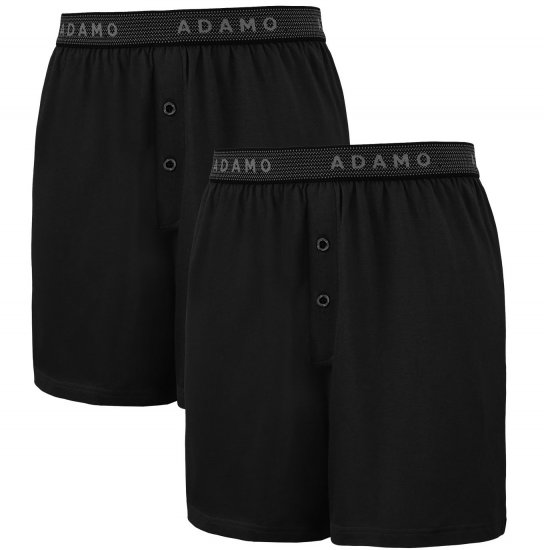 Adamo Jonas Boxershorts Black 2-pack - Apatinis trikotažas ir plaukimo apranga - Apatinis trikotažas - 2XL-8XL