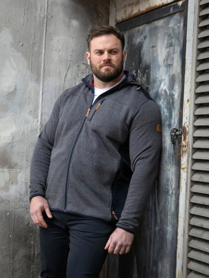 D555 Conrad Detachable Hood Bonded Fleece Zip Through Hoody Tamsiai mėlyna - Megztiniai ir džemperiai - Megztiniai ir Džemperiai - 2XL-14XL