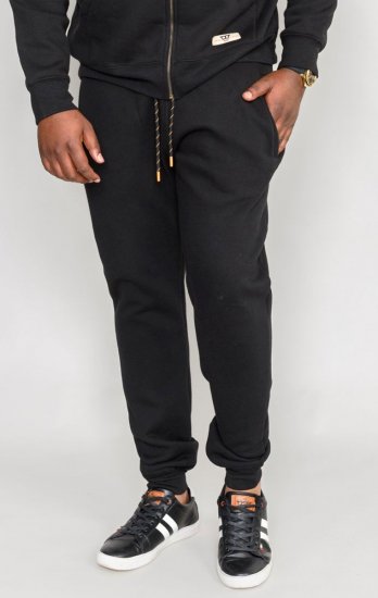 D555 Buckingham Cuffed Jogger With Side Pockets Black Tall Sizes - VYRIŠKI DRABUŽIAI MT-6XLT - Drabužiai aukštiems vyrams