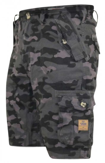 D555 ZAVIER Camo Cotton Cargo Shorts - Šortai - Šortai - W40-W60