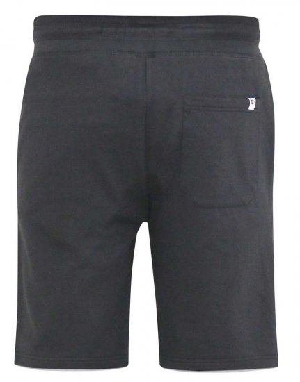 D555 STEFAN1 Elasticated Waist Loop Back Shorts Black - Laisvalaikio kelnės ir šortai - Laisvalaikio Kelnės ir Šortai - 2XL-12XL