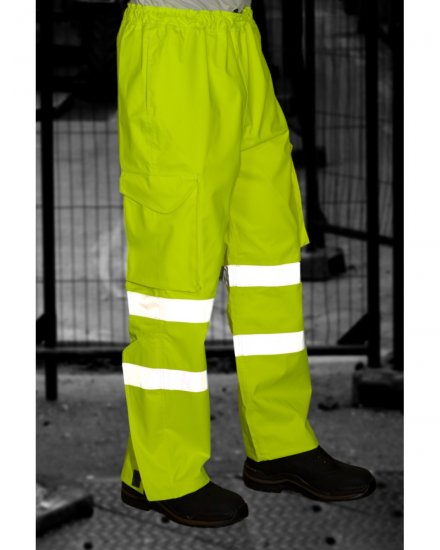 Leo Instow Breathable Executive Cargo Rain pants Hi-Vis Yellow - Darbo drabužiai - Darbo drabužiai - 3XL-10XL