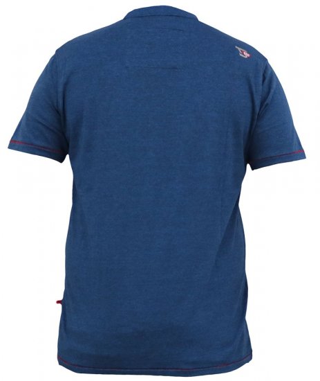 D555 BRADFORD Skeleton Biker Printed T-Shirt Navy - Marškinėliai - Marškinėliai - 2XL-14XL