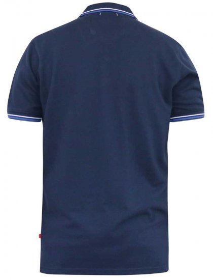 D555 SALFORD 1 Pique Polo Navy - Polo marškinėliai - Polo marškinėliai - 2XL-8XL