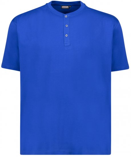 Adamo Silas Regular fit Serafino T-shirt Royal Blue - Marškinėliai - Marškinėliai - 2XL-14XL