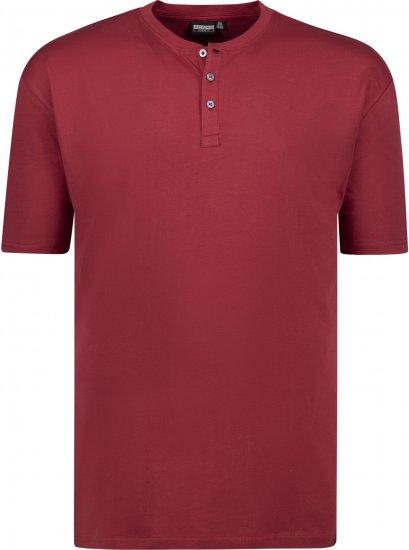 Adamo Silas Regular fit Serafino T-shirt Burgundy - Marškinėliai - Marškinėliai - 2XL-14XL