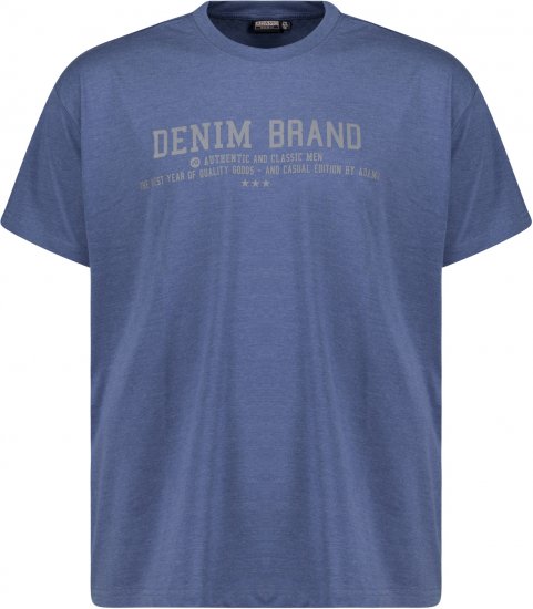 Adamo Simon Regular fit Printed T-shirt Denim Blue - Marškinėliai - Marškinėliai - 2XL-14XL