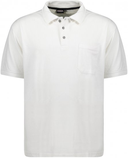 Adamo Klaas Regular fit Polo Shirt with Pocket White - Polo marškinėliai - Polo marškinėliai - 2XL-8XL