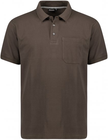 Adamo Klaas Regular fit Polo Shirt with Pocket Braun - Polo marškinėliai - Polo marškinėliai - 2XL-8XL