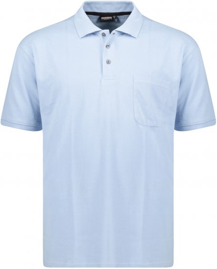 Adamo Klaas Regular fit Polo Shirt with Pocket Light Blue - Polo marškinėliai - Polo marškinėliai - 2XL-8XL