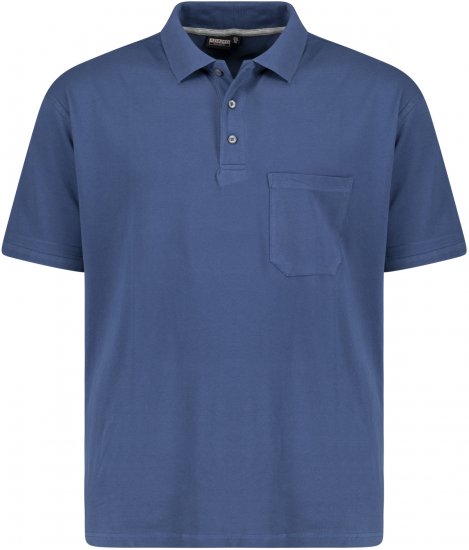 Adamo Klaas Regular fit Polo Shirt with Pocket Denim Blue - Polo marškinėliai - Polo marškinėliai - 2XL-8XL