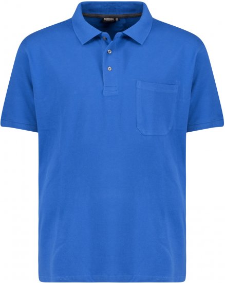 Adamo Klaas Regular fit Polo Shirt with Pocket Azur Blue - Polo marškinėliai - Polo marškinėliai - 2XL-8XL