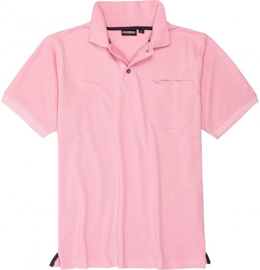 Adamo Klaas Regular fit Polo Shirt with Pocket Pink - Polo marškinėliai - Polo marškinėliai - 2XL-8XL