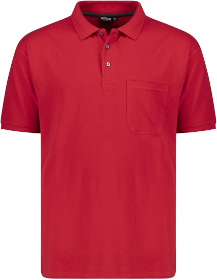 Adamo Klaas Regular fit Polo Shirt with Pocket Red - Polo marškinėliai - Polo marškinėliai - 2XL-8XL
