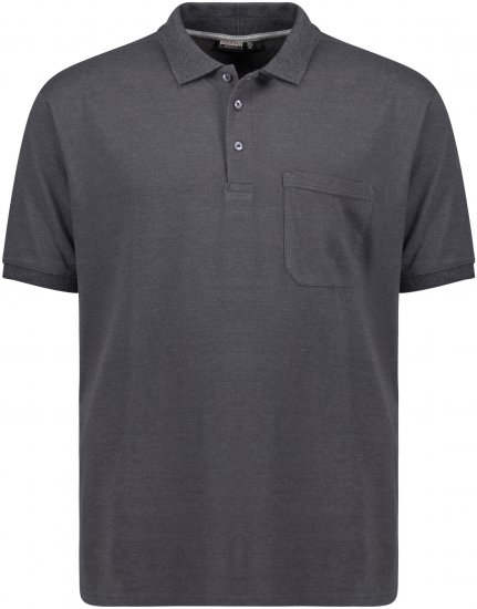 Adamo Klaas Regular fit Polo Shirt with Pocket Charcoal - Polo marškinėliai - Polo marškinėliai - 2XL-8XL