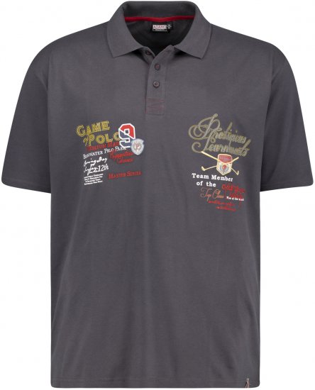 Adamo DURBAN Regular fit Polo Shirt Charocal - Polo marškinėliai - Polo marškinėliai - 2XL-8XL