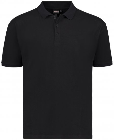 Adamo Stephan Waffelpique Poloshirt Black - Polo marškinėliai - Polo marškinėliai - 2XL-8XL