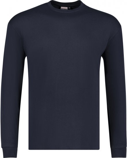 Adamo Floyd Comfort fit Long sleeve T-shirt Navy - Marškinėliai - Marškinėliai - 2XL-14XL