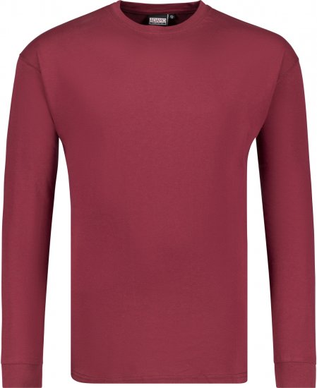 Adamo Floyd Comfort fit Long sleeve T-shirt Burgundy - Marškinėliai - Marškinėliai - 2XL-14XL