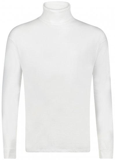 Adamo Fabio Comfort fit Turtleneck Long sleeve T-shirt White - Marškinėliai - Marškinėliai - 2XL-14XL
