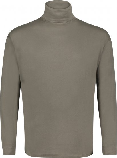 Adamo Fabio Comfort fit Turtleneck Long sleeve T-shirt Khaki - Marškinėliai - Marškinėliai - 2XL-14XL