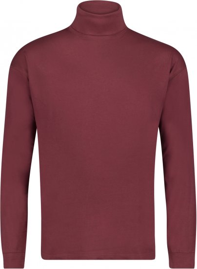 Adamo Fabio Comfort fit Turtleneck Long sleeve T-shirt Burgundy - Marškinėliai - Marškinėliai - 2XL-14XL